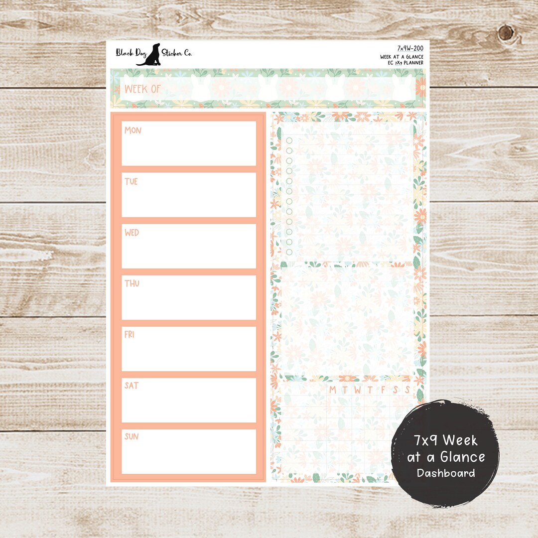 Erin Condren EC 7x9 or A5 Week at a Glance Kit - Easter Eggs - Planner ...