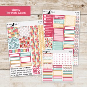 HC-270 Hobonichi Cousin Weekly Kit - Strawberry Sensation - Planner Stickers