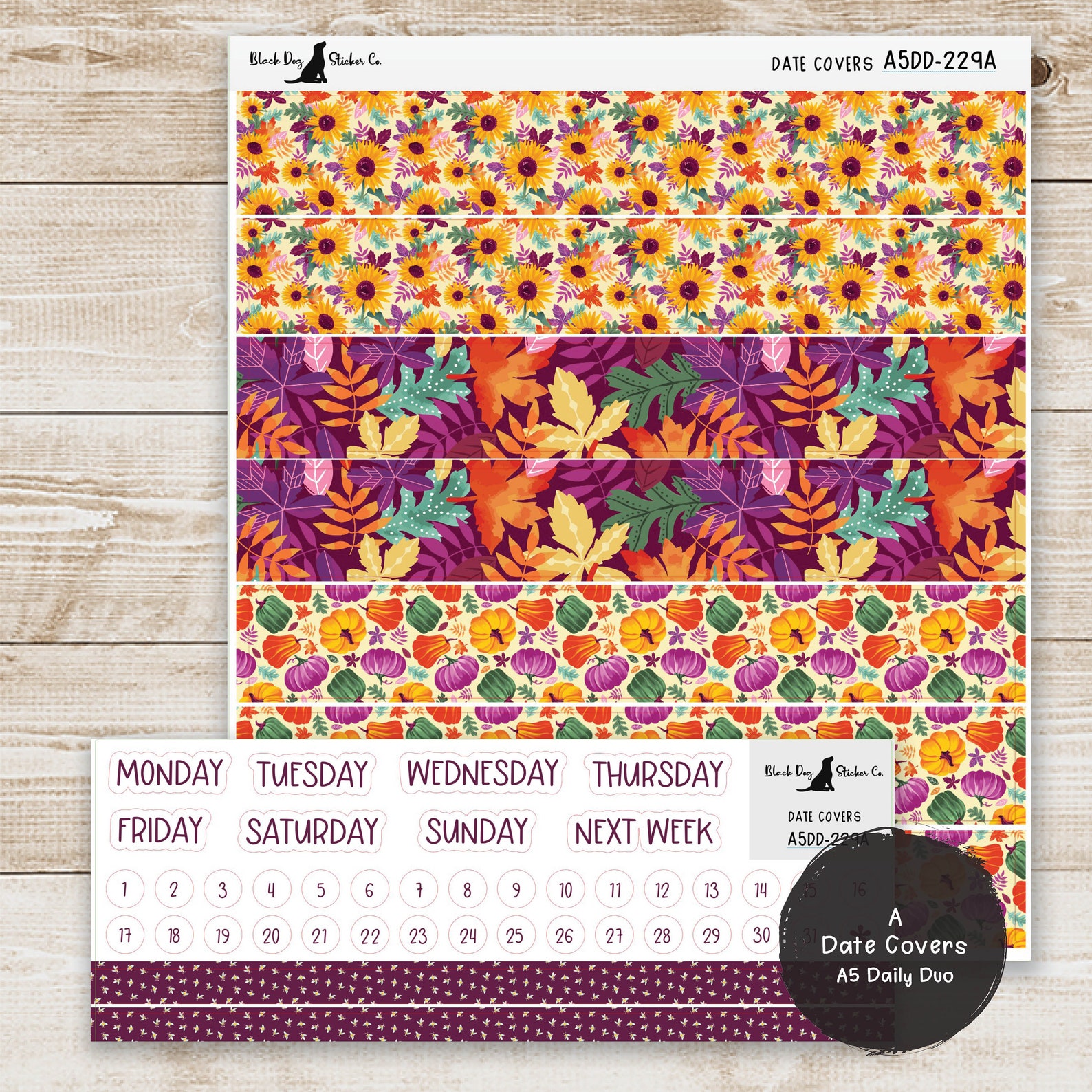 Erin Condren EC A5 Daily Duo Weekly Kit - Fall Harvest - Planner ...