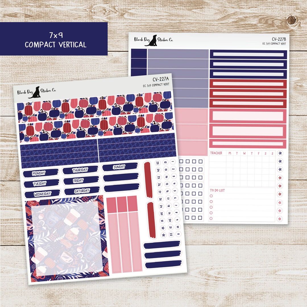 Erin Condren EC 7x9 Compact Vertical Weekly Kit - Sweater Weather ...
