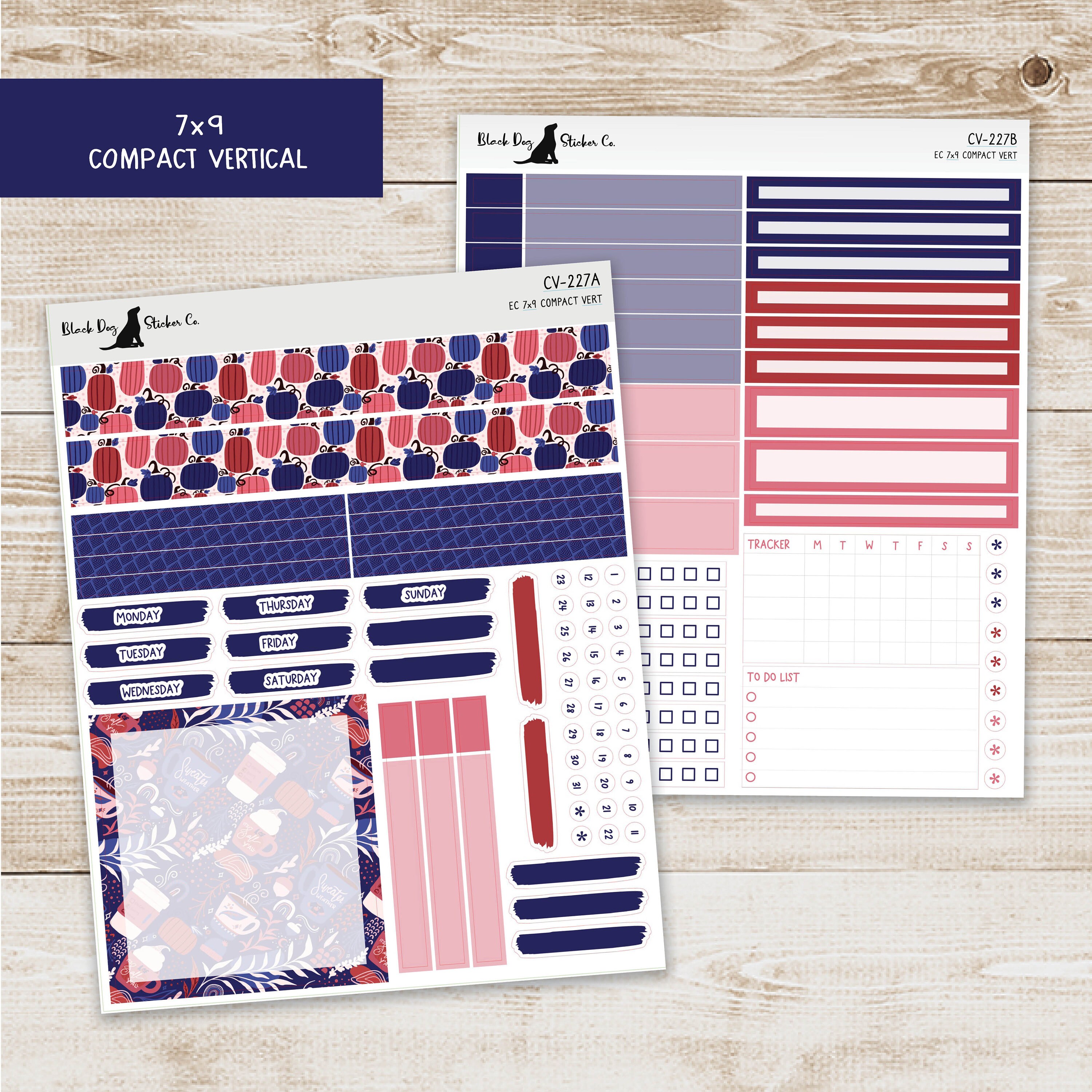 Erin Condren EC 7x9 Compact Vertical Weekly Kit - Sweater Weather ...
