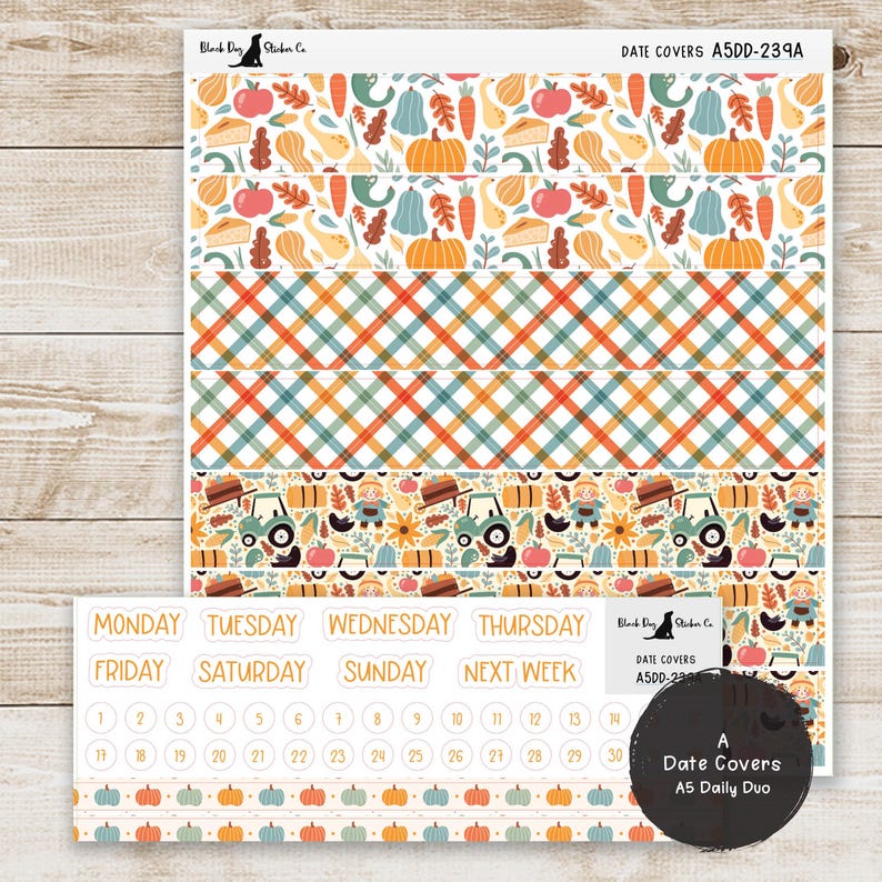 Erin Condren EC A5 Daily Duo Weekly Kit - Harvest Time - Planner ...