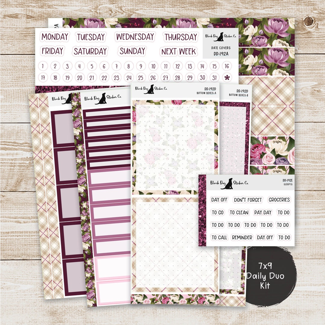 DD-192 EC 7x9 Daily Duo Weekly Kit - Ever so Lovely - Planner Stickers ...