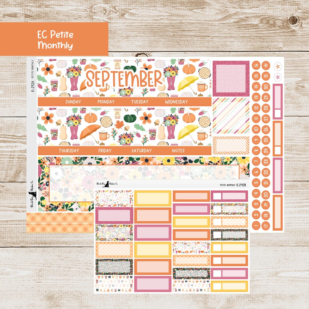 PET-292 Erin Condren Petite Monthly Kit - September 2025 - Sweater ...