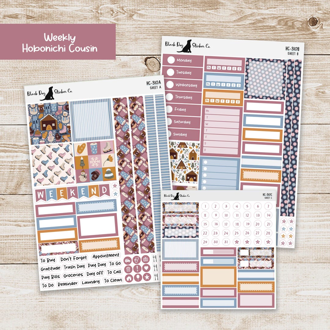 HC-310 Hobonichi Cousin Weekly Kit - Country Christmas - Planner ...