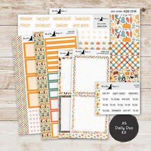 Erin Condren EC A5 Daily Duo Weekly Kit - Harvest Time - Planner ...