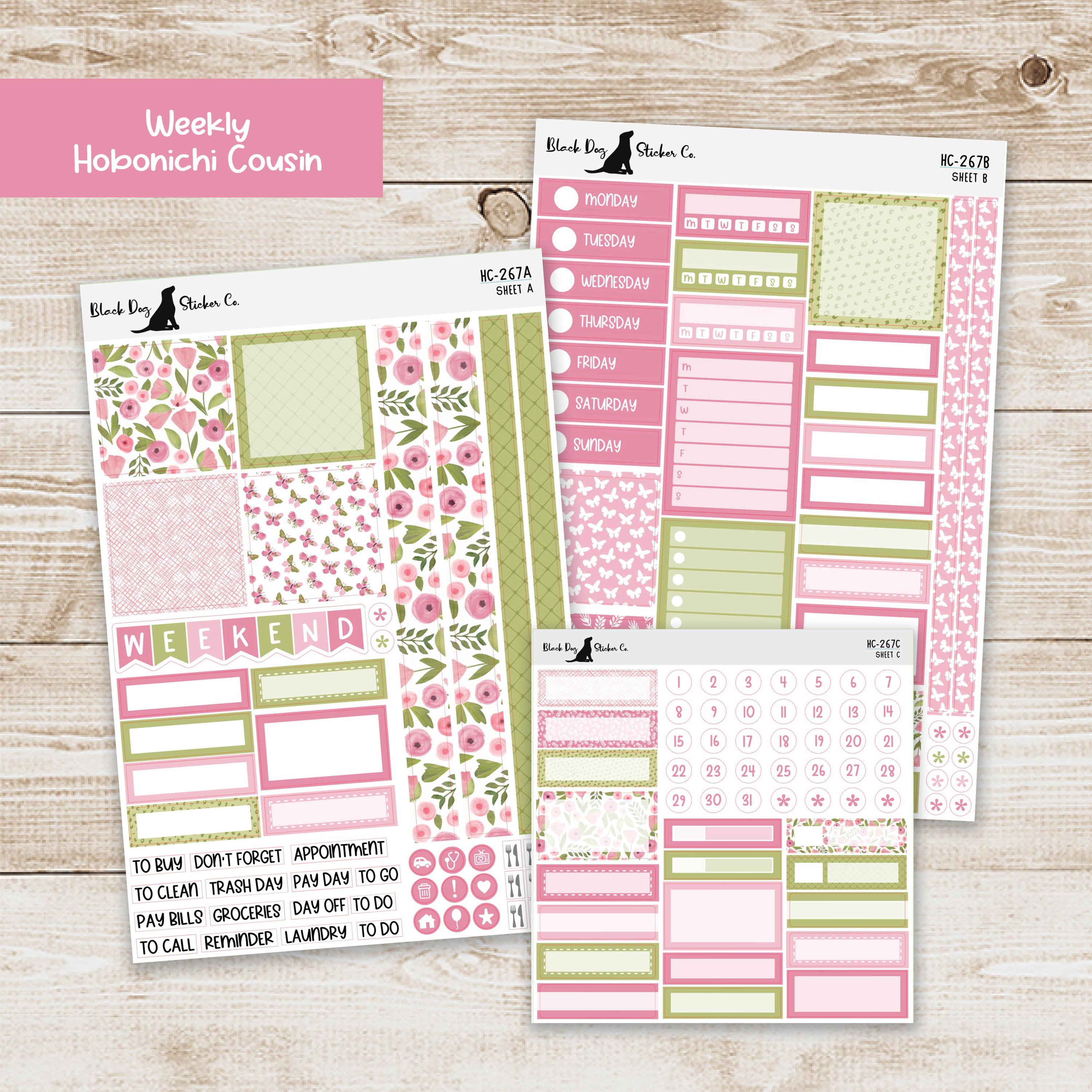 HC-267 Hobonichi Cousin Weekly Kit - Spring Butterflies - Planner ...