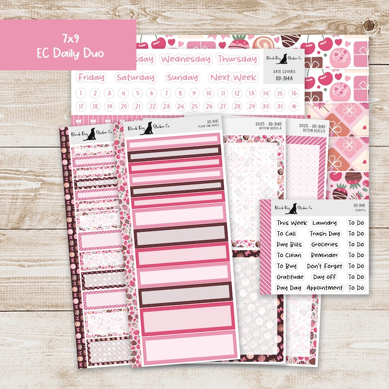 DD-314 EC 7x9 Daily Duo Weekly Kit - Coquette Valentine - Planner ...