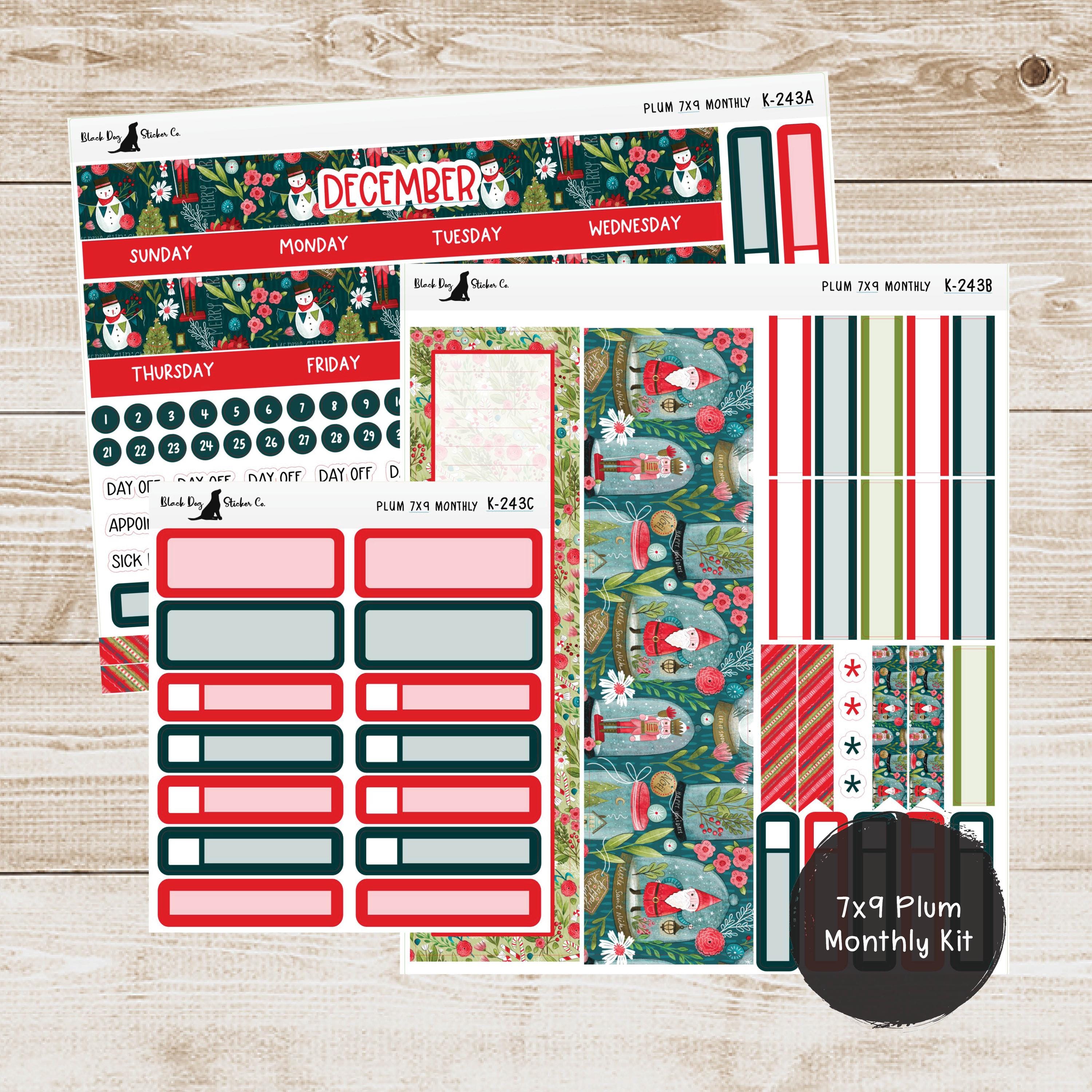 K-243 Plum Paper 7x9 Monthly Kit - December 2024 - Christmas Whimsy ...