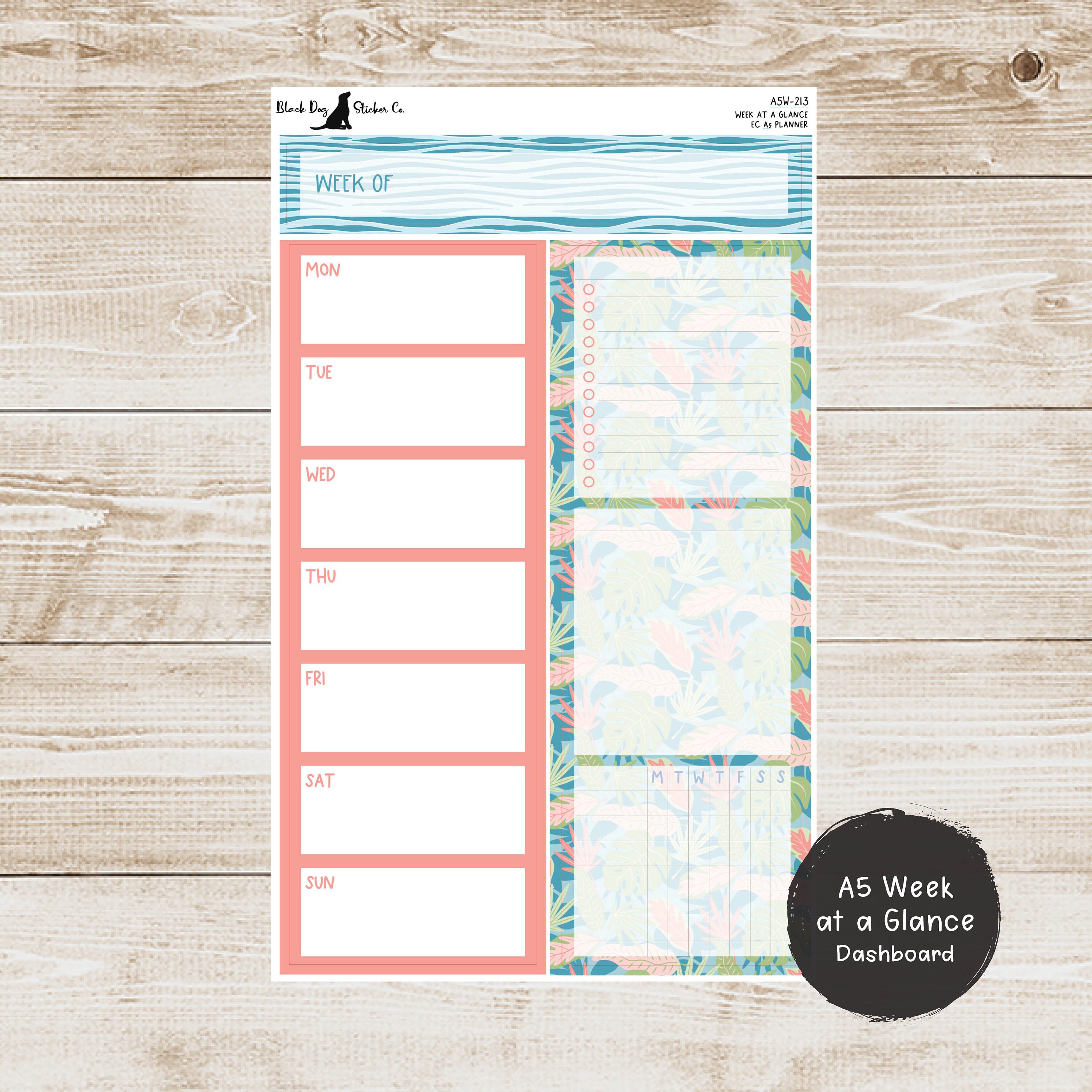 Erin Condren EC 7x9 or A5 Week at a Glance Kit - Island Vibes - Planner ...