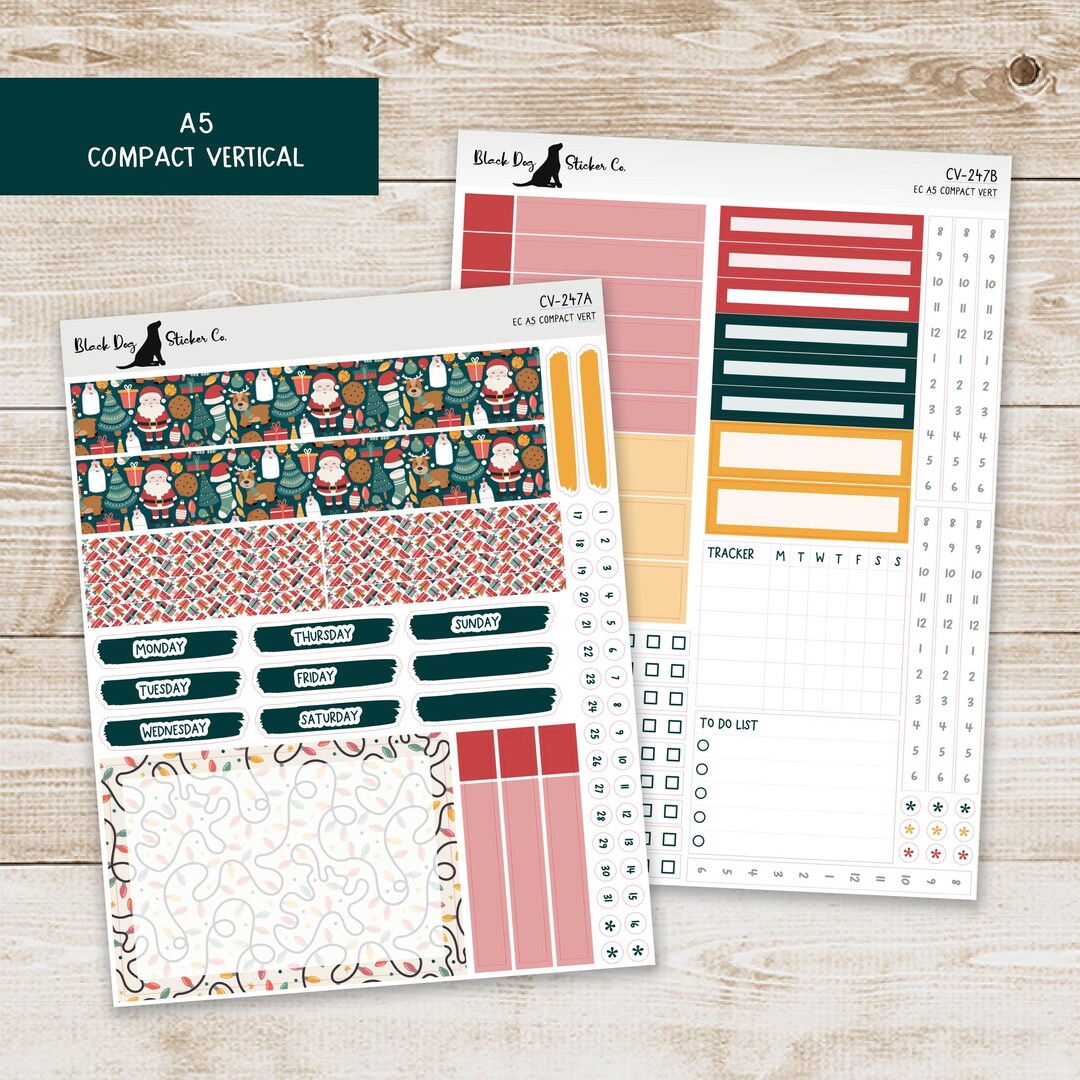 Erin Condren EC A5 Compact Vertical Weekly Kit - Holiday Traditions ...