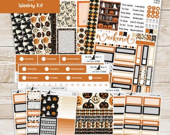K-356 Weekly Kit & Add-Ons - Classic Halloween - Planner Stickers