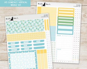 Erin Condren EC A5 Compact Vertical Weekly Kit - Summer Daisies - Planner Stickers - CV-214