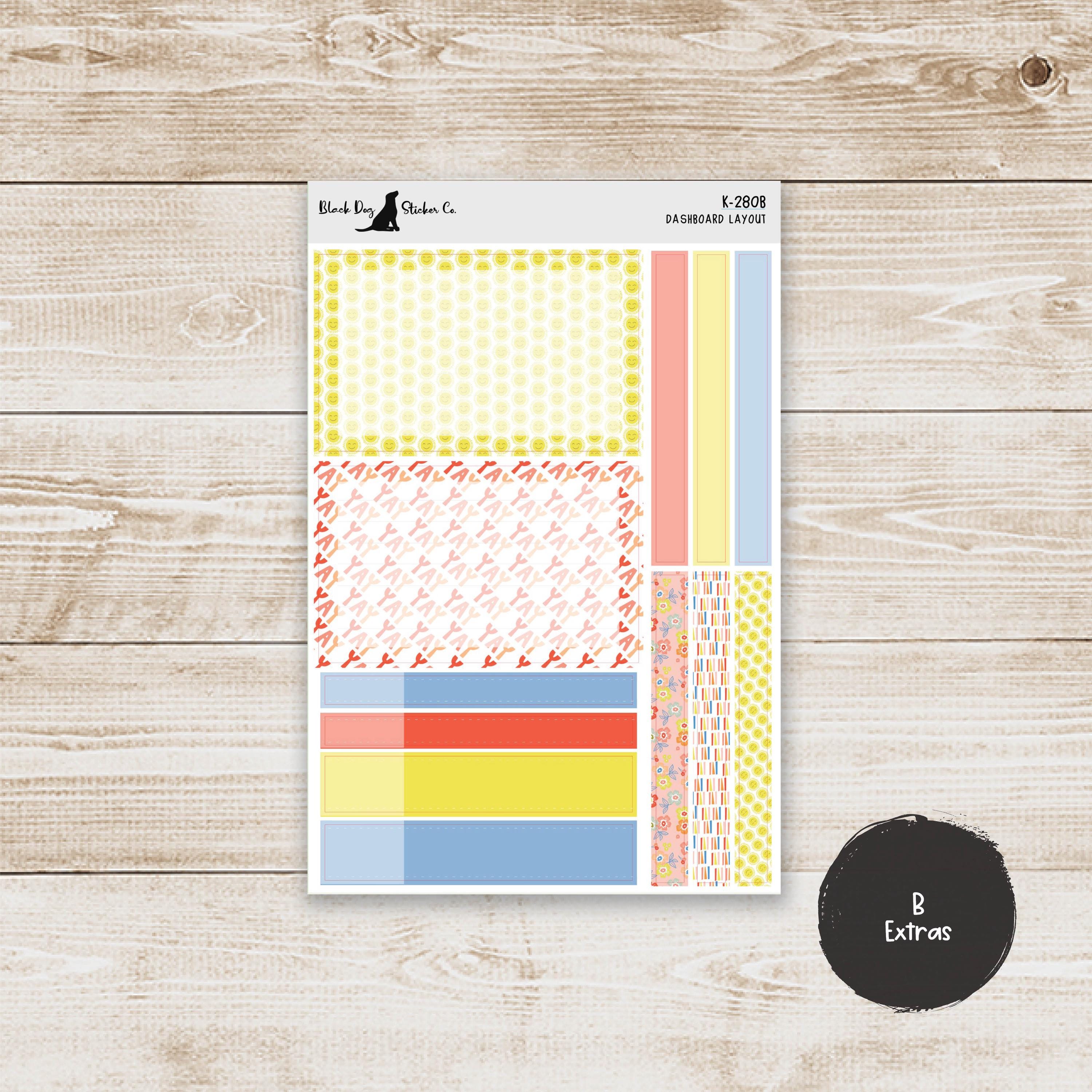 DB-280 Erin Condren EC 7x9 Dashboard Layout Weekly Kit - Sunshine Day ...