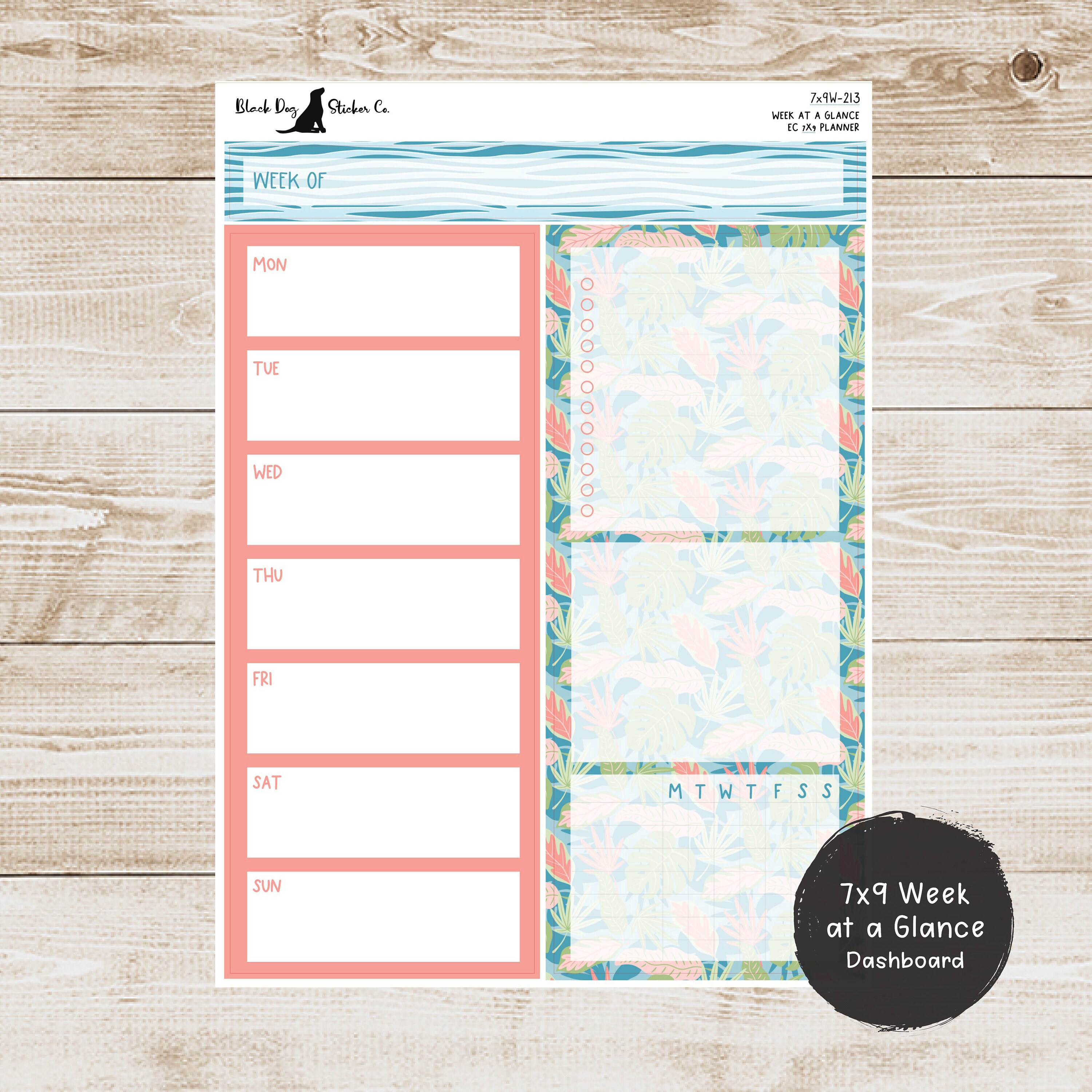 Erin Condren EC 7x9 or A5 Week at a Glance Kit - Island Vibes - Planner ...