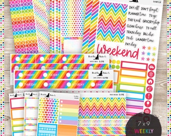K-091 Weekly Kit - Really Rainbow - Planner Stickers