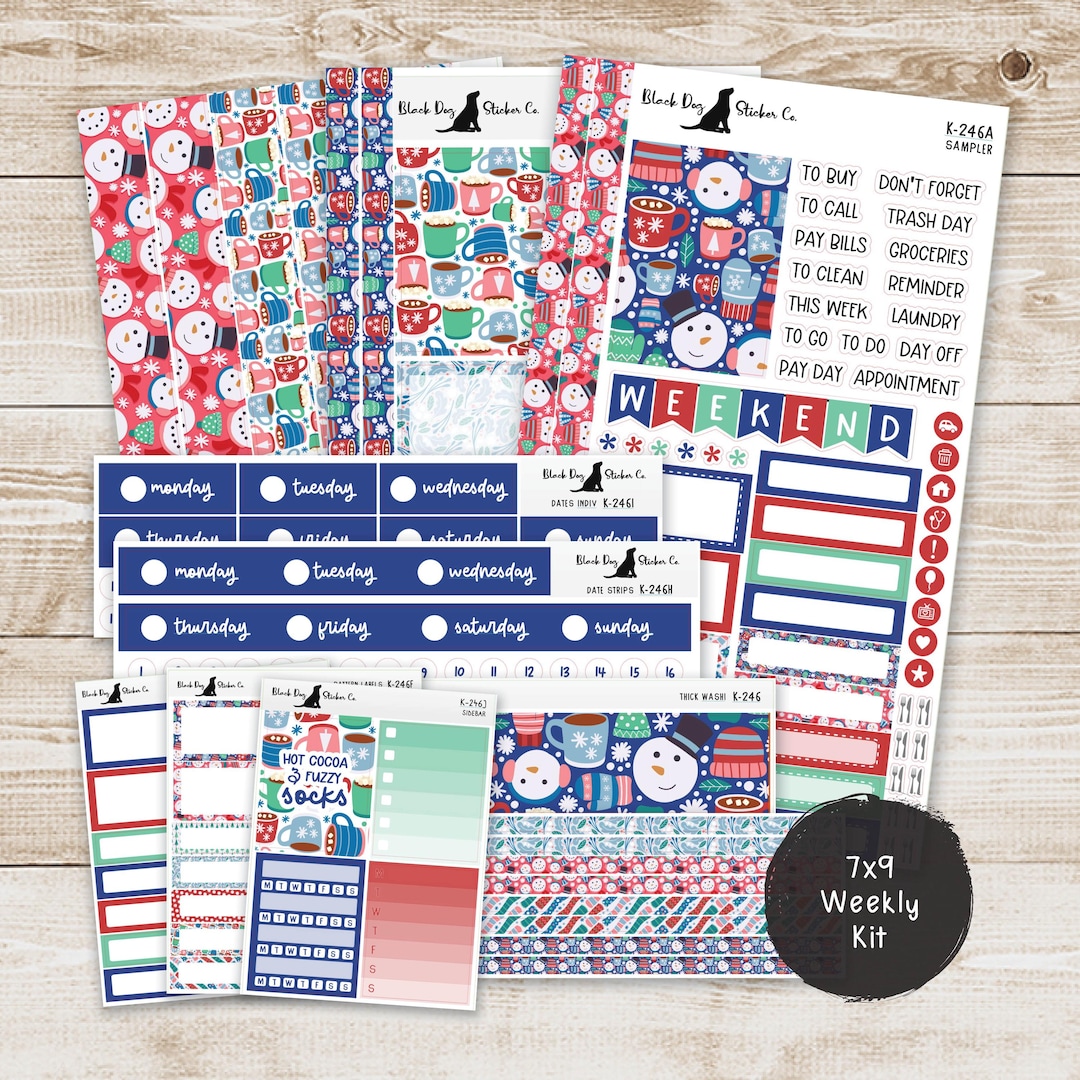 K-246 Weekly Kit & Add-ons - Cozy Winter - Planner Stickers - Etsy