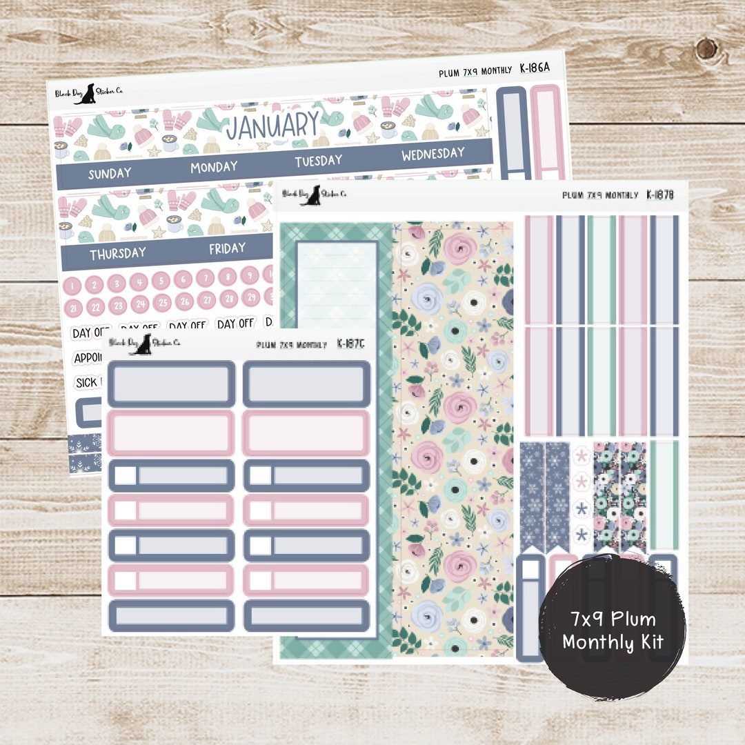 K-187 Plum Paper 7x9 Monthly Kit January 2024 Snowy Day - Etsy