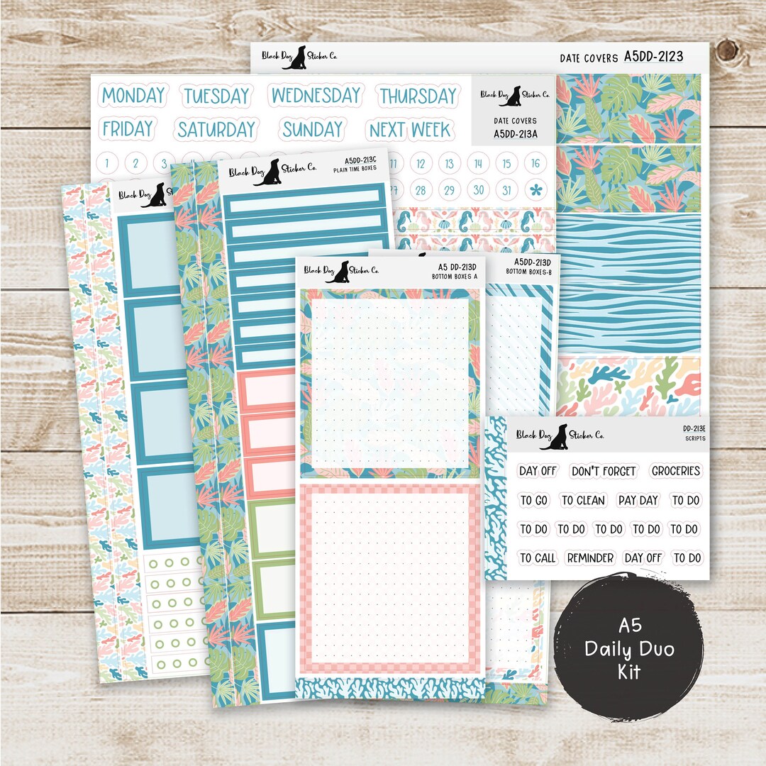 Erin Condren EC A5 Daily Duo Weekly Kit - Island Vibes - Planner ...