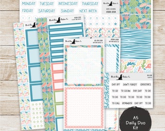 Erin Condren EC A5 Daily Duo Weekly Kit - Island Vibes - Planner Stickers - A5DD-213