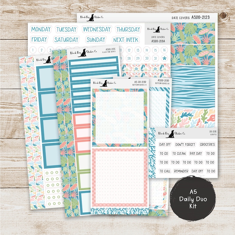 Erin Condren EC A5 Daily Duo Weekly Kit - Island Vibes - Planner ...