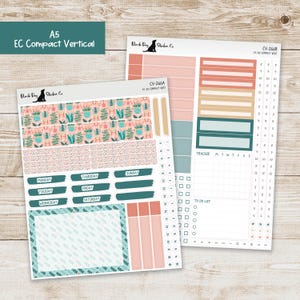 CV-266 Erin Condren EC A5 Compact Vertical Weekly Kit - Plant Life - Planner Stickers