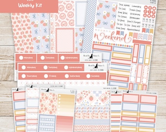 K-338 Weekly Kit & Add-Ons - Sweet Strawberries - Planner Stickers