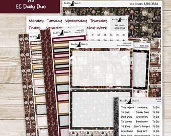 A5DD-355 EC A5 Daily Duo Weekly Kit - Bewitched - Planner Stickers