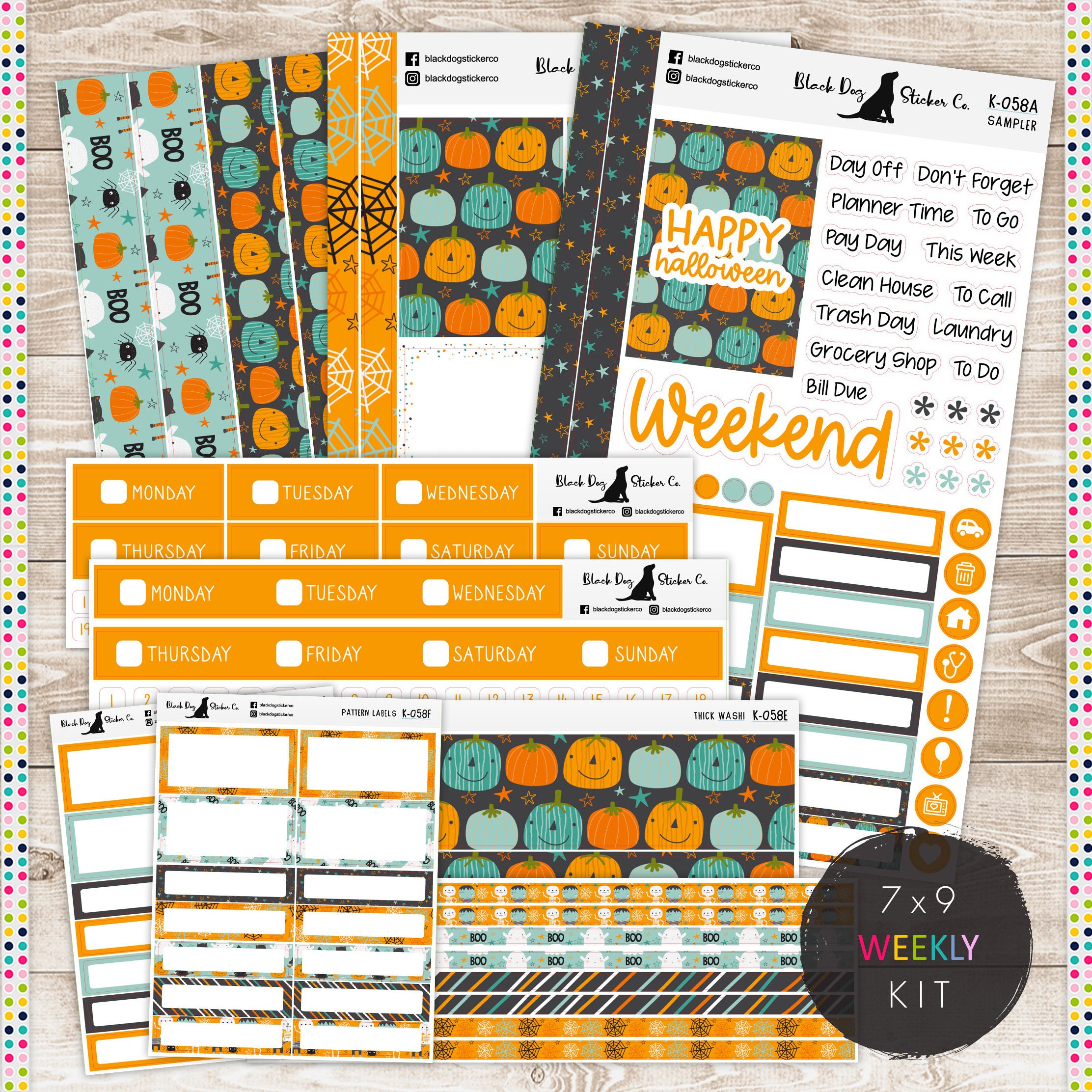 K-058 Weekly Kit - Halloween Fun - Planner Stickers