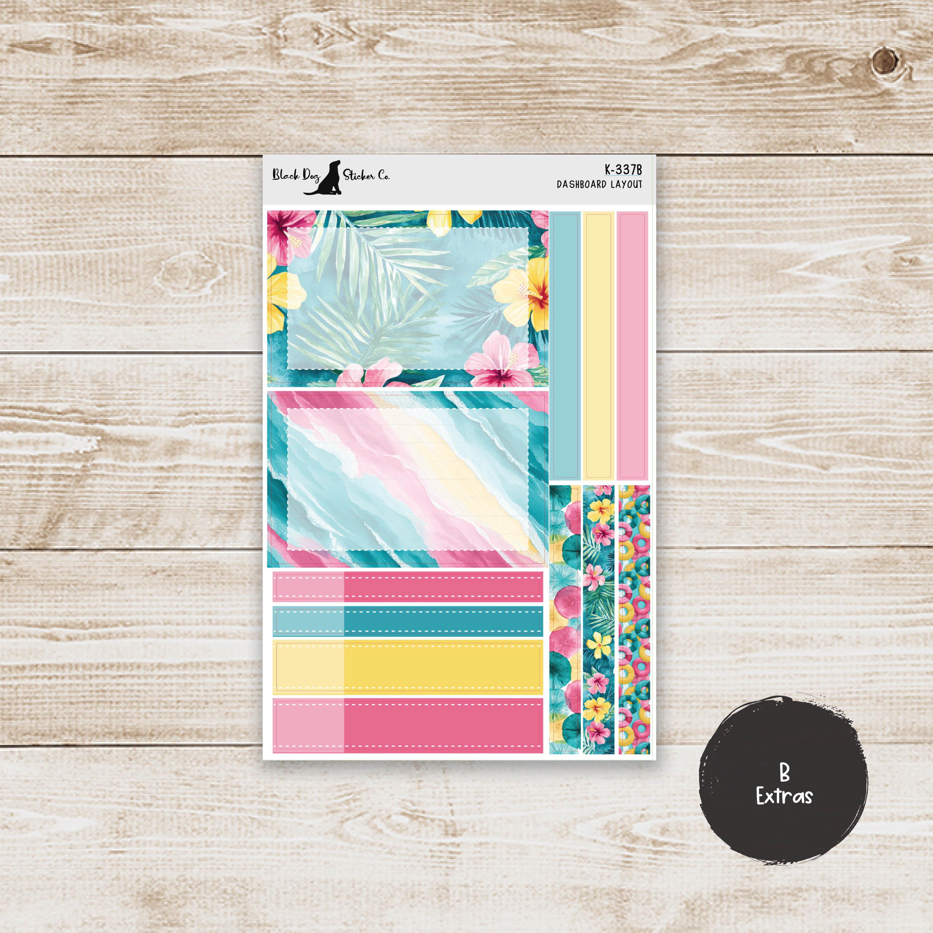 DB-337 Erin Condren EC 7x9 Dashboard Layout Weekly Kit - Tropic Like It ...