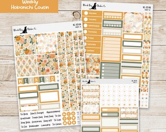 HC-359 Hobonichi Cousin Weekly Kit - Pumpkin Patch - Planner Stickers