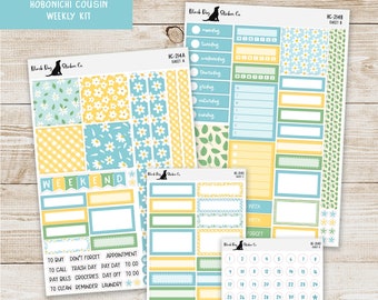 HC-214 Hobonichi Cousin Weekly Kit - Summer Daisies - Planner Stickers