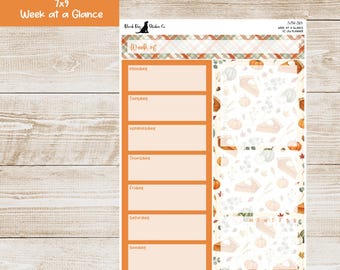 W-364 Erin Condren EC 7x9 or A5 Week at a Glance Kit - Cutie Pie - Planner Stickers