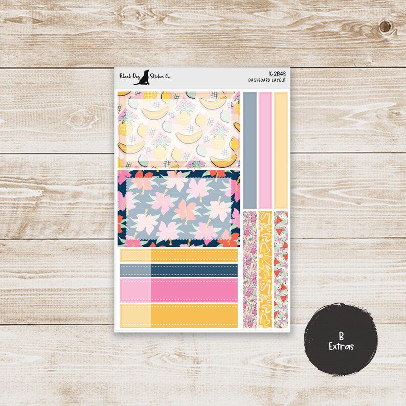 DB-284 Erin Condren EC 7x9 Dashboard Layout Weekly Kit - Fruit Medley ...