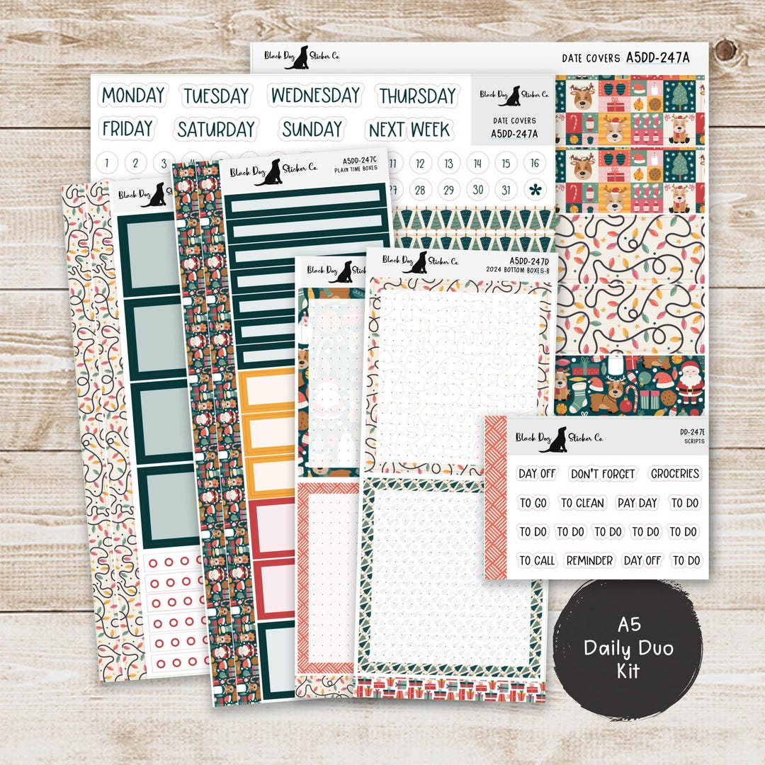 Erin Condren EC A5 Daily Duo Weekly Kit - Holiday Traditions - Planner ...