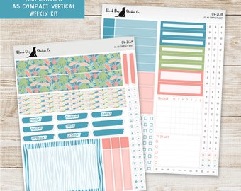 Erin Condren EC A5 Compact Vertical Weekly Kit - Island Vibes - Planner Stickers - CV-213