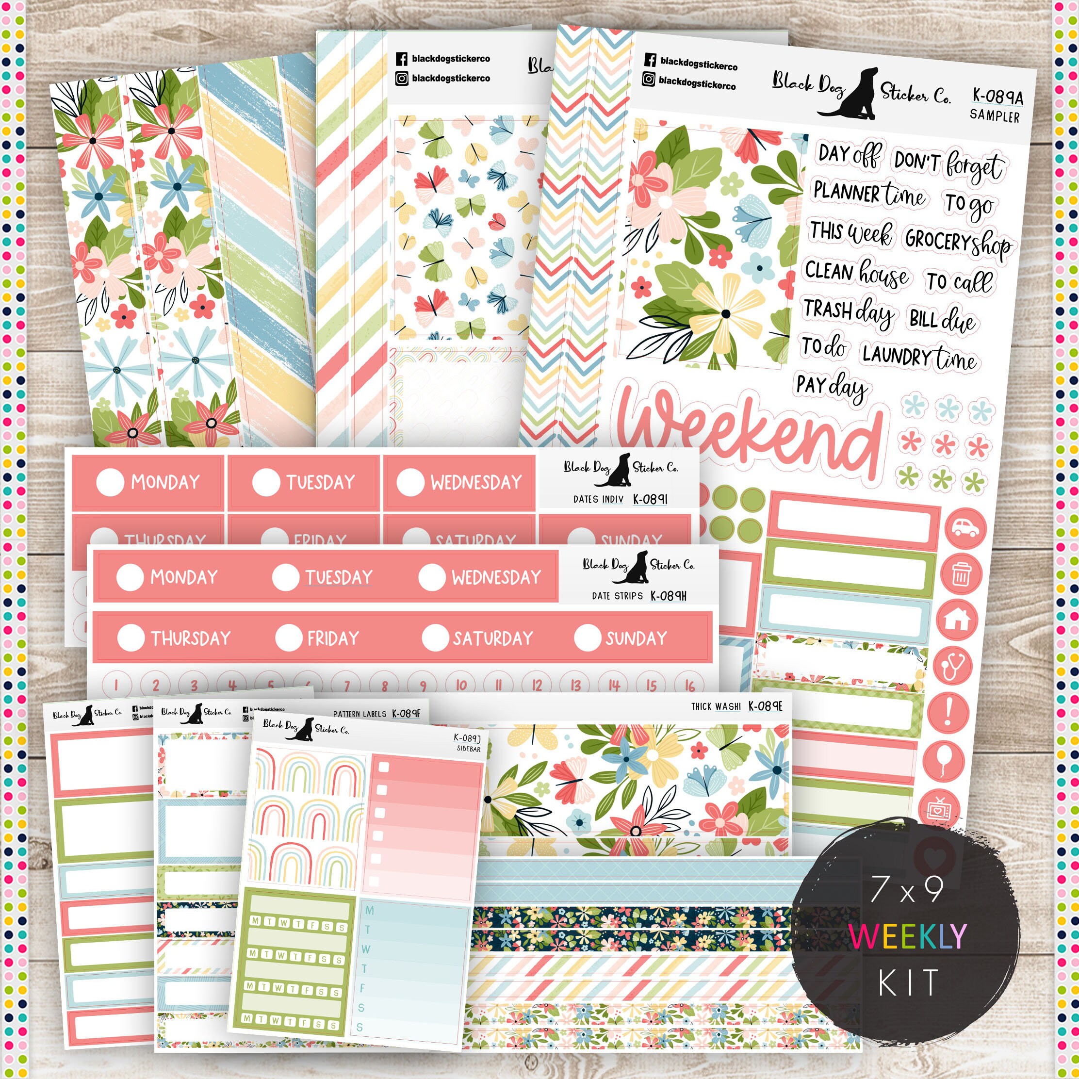 Stickers Planner Stickers Erin Condren EC A5 Daily Duo Weekly Kit A5DD ...