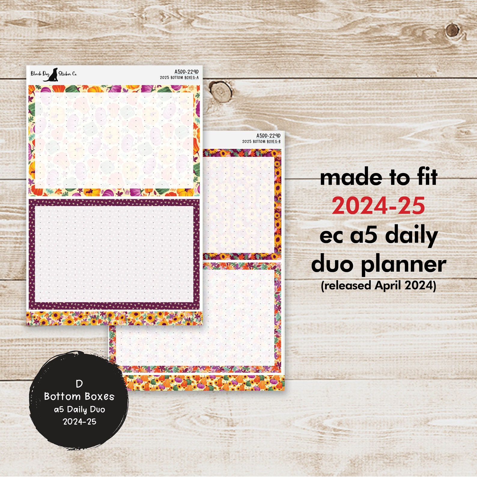 Erin Condren EC A5 Daily Duo Weekly Kit - Fall Harvest - Planner ...