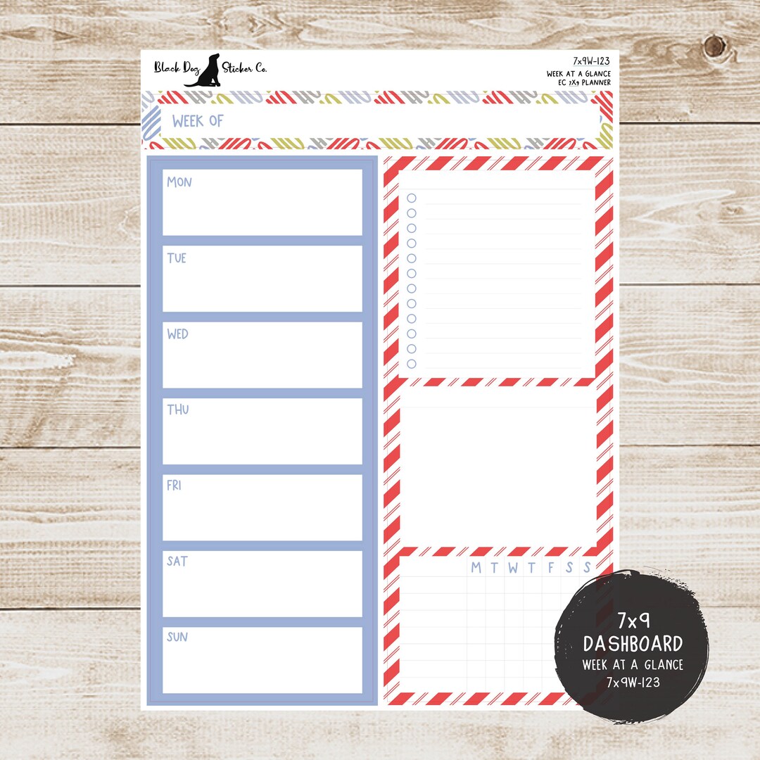 Erin Condren EC 7x9 Week at a Glance Kit Happy Holidays - Etsy