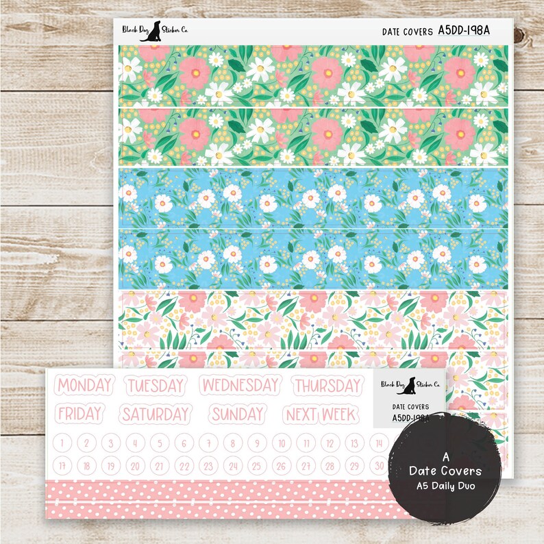 Erin Condren EC A5 Daily Duo Weekly Kit - March Florals - Planner ...