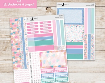 DB-281 Erin Condren EC 7x9 Dashboard Layout Weekly Kit - Ice Cream Social - Planner Stickers