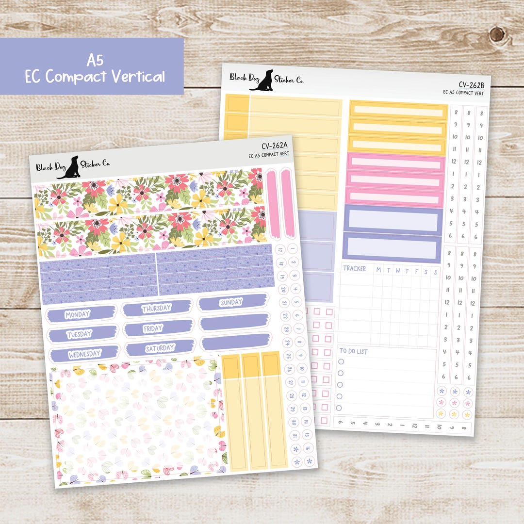 CV-262 Erin Condren EC A5 Compact Vertical Weekly Kit - Spring Has ...