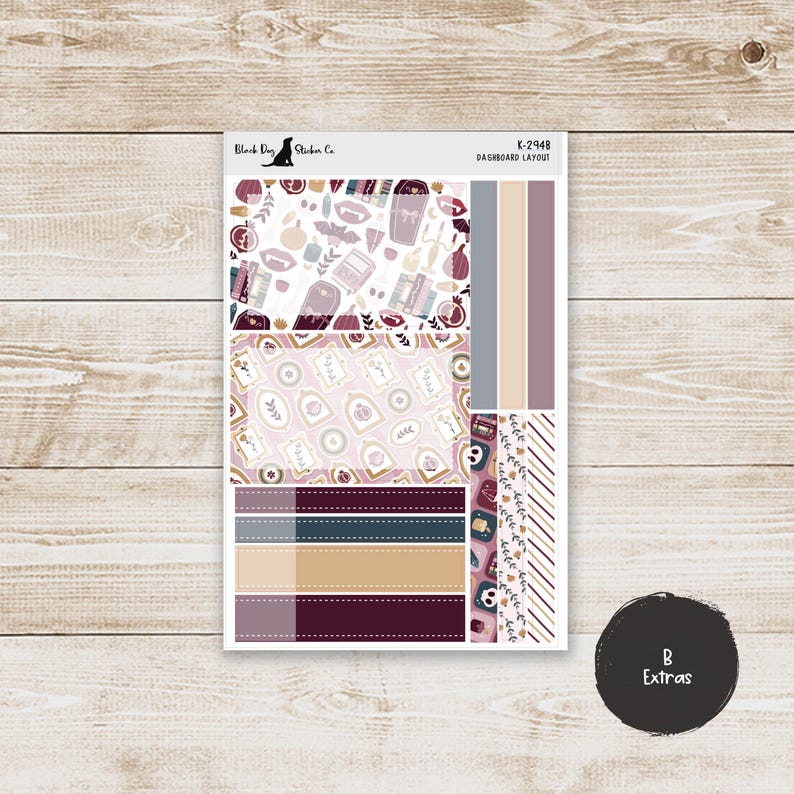 DB-294 Erin Condren EC 7x9 Dashboard Layout Weekly Kit - Vampire Blood ...