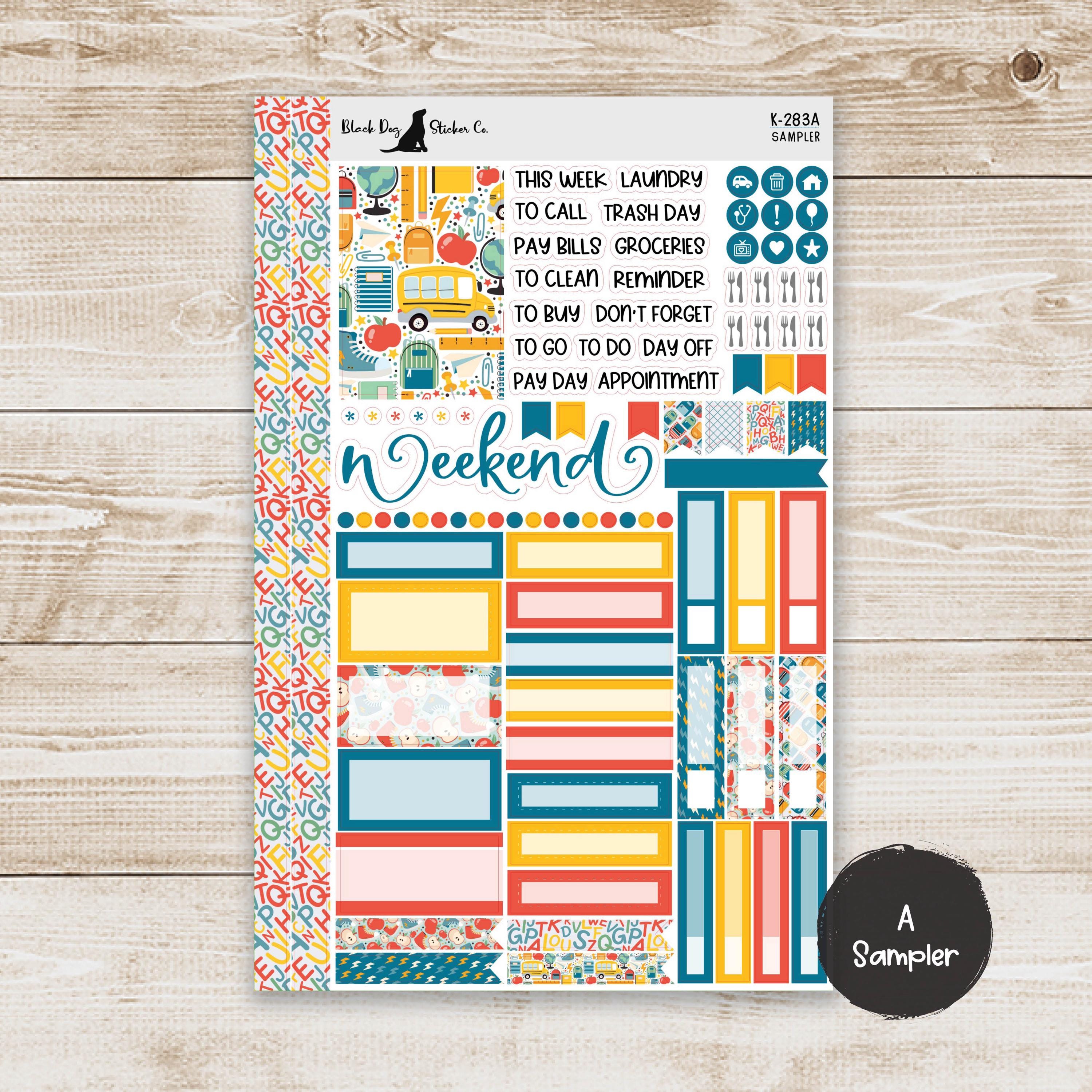 K-283 Weekly Kit & Add-ons - School Days - Planner Stickers - Etsy