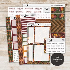 Erin Condren EC A5 Daily Duo Weekly Kit - Autumn Florals - Planner ...