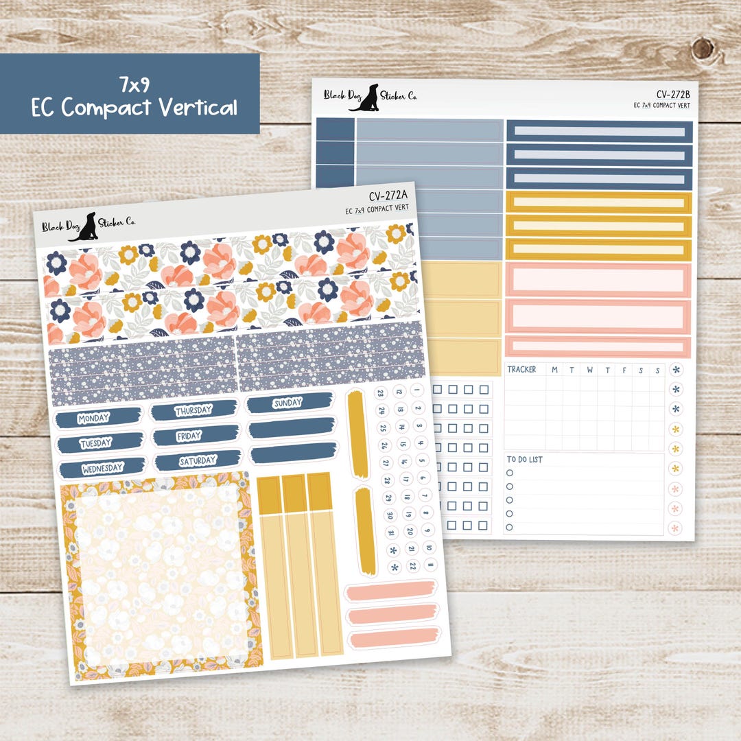 CV-272 Erin Condren EC 7x9 Compact Vertical Weekly Kit - Graceful ...
