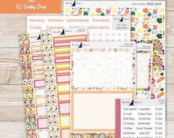 A5DD-360 EC A5 Daily Duo Weekly Kit - Pumpkin Spice - Planner Stickers