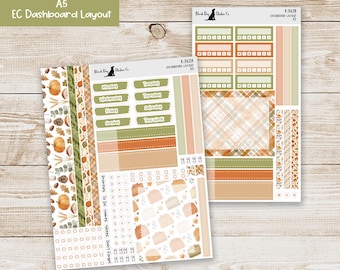 DB-362 Erin Condren EC A5 Dashboard Layout Weekly Kit - Sweater Weather - Planner Stickers