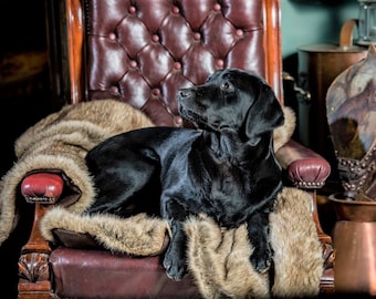 Dog Blanket in Faux Fur