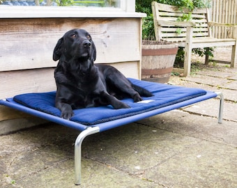 Raised Dog Bed: Waterproof, Easy Clean, Made in UK
